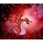 Funny Cartoon Dragon With Butterflies Deluxe Canvas 14  x 11  (Stretched) 14  x 11  x 1.5  Stretched Canvas