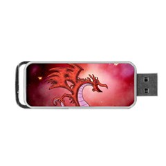 Funny Cartoon Dragon With Butterflies Portable Usb Flash (one Side) by FantasyWorld7