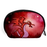 Funny Cartoon Dragon With Butterflies Accessory Pouch (Large) Front