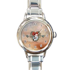 Wonderful Elegant Heart Round Italian Charm Watch by FantasyWorld7