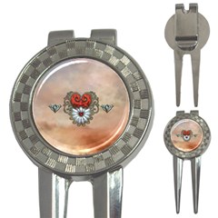 Wonderful Elegant Heart 3-in-1 Golf Divots by FantasyWorld7