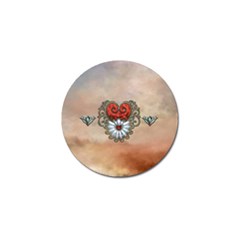 Wonderful Elegant Heart Golf Ball Marker by FantasyWorld7