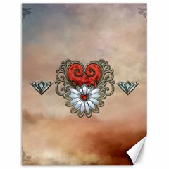 Wonderful Elegant Heart Canvas 12  X 16  by FantasyWorld7