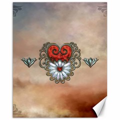 Wonderful Elegant Heart Canvas 16  X 20  by FantasyWorld7