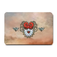 Wonderful Elegant Heart Small Doormat  by FantasyWorld7