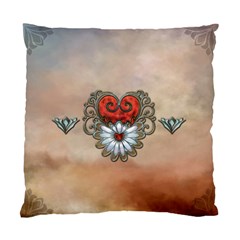 Wonderful Elegant Heart Standard Cushion Case (two Sides) by FantasyWorld7