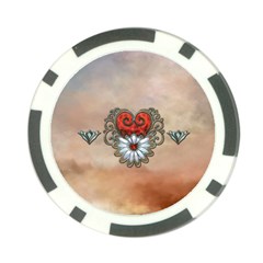 Wonderful Elegant Heart Poker Chip Card Guard (10 Pack) by FantasyWorld7