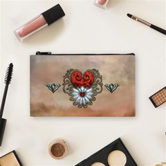 Wonderful Elegant Heart Cosmetic Bag (small) by FantasyWorld7