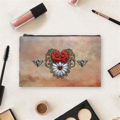 Wonderful Elegant Heart Cosmetic Bag (medium) by FantasyWorld7