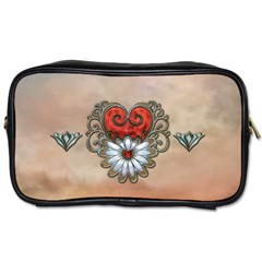 Wonderful Elegant Heart Toiletries Bag (one Side) by FantasyWorld7