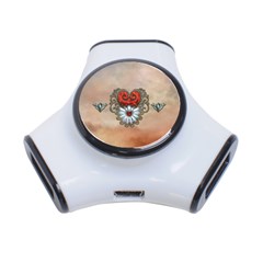 Wonderful Elegant Heart 3-port Usb Hub by FantasyWorld7