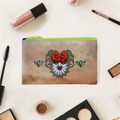 Wonderful Elegant Heart Cosmetic Bag (xs) by FantasyWorld7