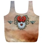 Wonderful Elegant Heart Full Print Recycle Bag (XXL)