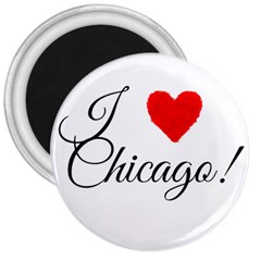 I Heart Chicago  3  Magnets by FunnyStatementsandSlogans