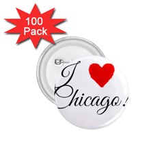 I Heart Chicago  1 75  Buttons (100 Pack)  by FunnyStatementsandSlogans