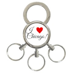 I Heart Chicago  3-ring Key Chain by FunnyStatementsandSlogans