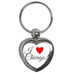 I Heart Chicago  Key Chain (heart) by FunnyStatementsandSlogans