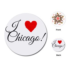 I Heart Chicago  Playing Cards Single Design (round)