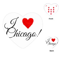 I Heart Chicago  Playing Cards Single Design (heart) by FunnyStatementsandSlogans