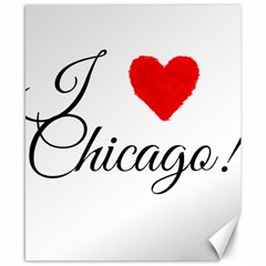 I Heart Chicago  Canvas 8  X 10  by FunnyStatementsandSlogans