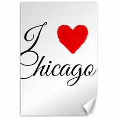 I Heart Chicago  Canvas 20  X 30  by FunnyStatementsandSlogans