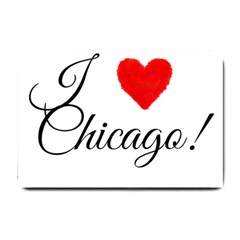 I Heart Chicago  Small Doormat  by FunnyStatementsandSlogans