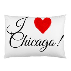 I Heart Chicago  Pillow Case by FunnyStatementsandSlogans