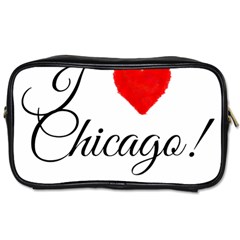 I Heart Chicago  Toiletries Bag (two Sides) by FunnyStatementsandSlogans