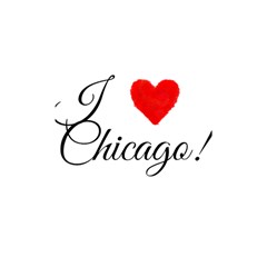 I Heart Chicago  Shower Curtain 48  X 72  (small)  by FunnyStatementsandSlogans