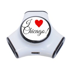 I Heart Chicago  3-port Usb Hub by FunnyStatementsandSlogans