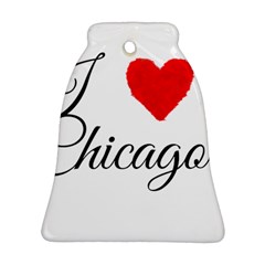 I Heart Chicago  Bell Ornament (two Sides)