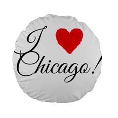 I Heart Chicago  Standard 15  Premium Round Cushions by FunnyStatementsandSlogans