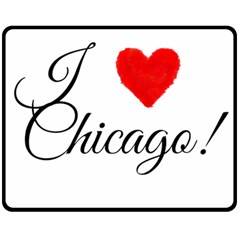 I Heart Chicago  Double Sided Fleece Blanket (medium) 