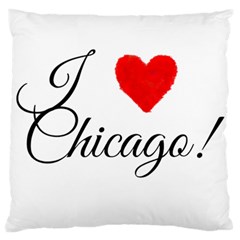 I Heart Chicago  Standard Flano Cushion Case (two Sides) by FunnyStatementsandSlogans