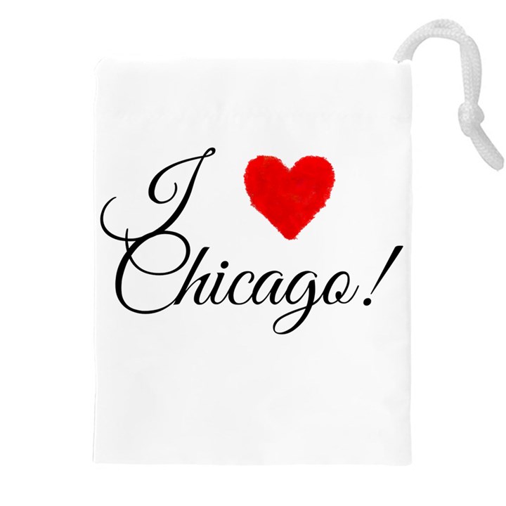 I Heart Chicago  Drawstring Pouch (4XL)