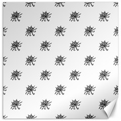 Stylized Black And White Floral Print Canvas 12  X 12  by dflcprintsclothing