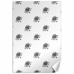 Stylized Black And White Floral Print Canvas 20  X 30  by dflcprintsclothing