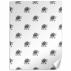 Stylized Black And White Floral Print Canvas 36  X 48  by dflcprintsclothing