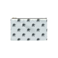 Stylized Black And White Floral Print Cosmetic Bag (small) by dflcprintsclothing