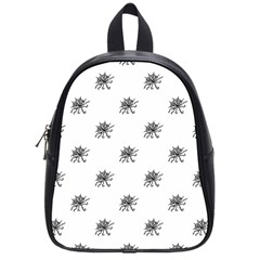 Stylized Black And White Floral Print School Bag (small) by dflcprintsclothing