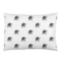 Stylized Black And White Floral Print Pillow Case (two Sides) by dflcprintsclothing