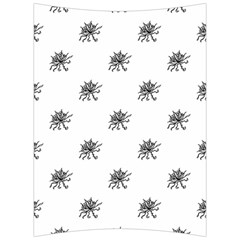 Stylized Black And White Floral Print Back Support Cushion by dflcprintsclothing