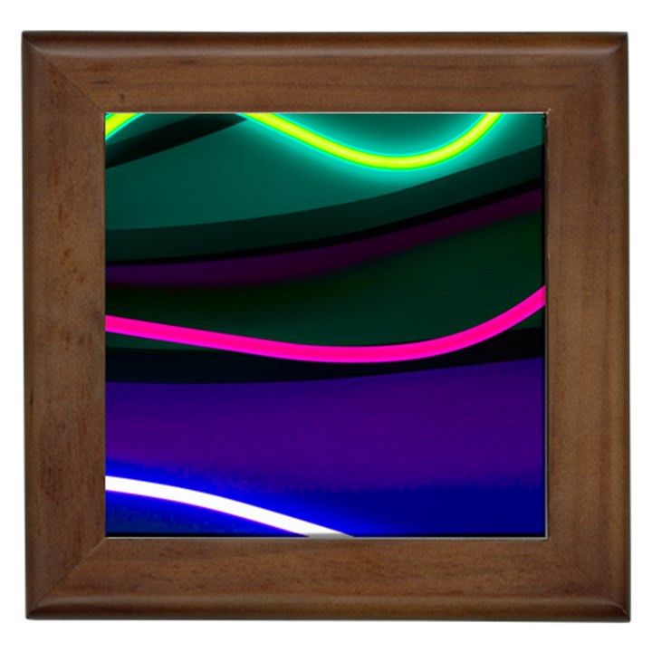 Neon Wonder Framed Tile