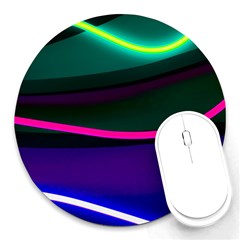 Neon Wonder Round Mousepads by essentialimage