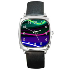 Neon Wonder Square Metal Watch by essentialimage