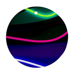 Neon Wonder Round Ornament (two Sides) by essentialimage