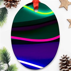 Neon Wonder Oval Ornament (Two Sides)