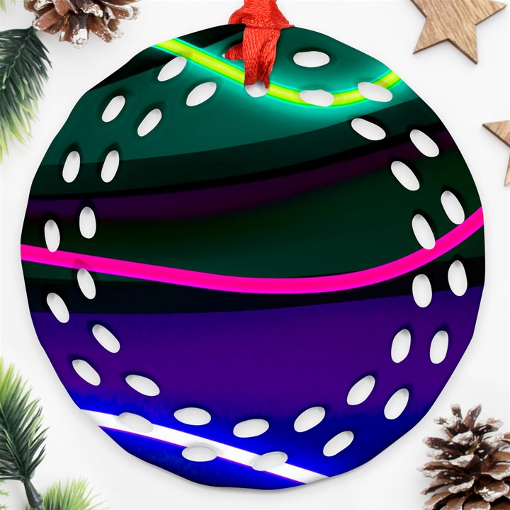 Neon Wonder Ornament (Round Filigree)