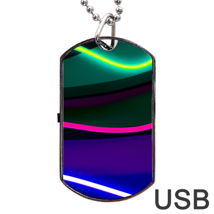 Neon Wonder Dog Tag USB Flash (One Side)