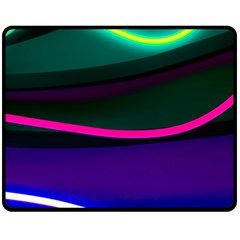 Neon Wonder Double Sided Fleece Blanket (medium)  by essentialimage